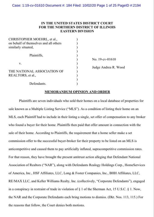 Buyer broker litigation 2020