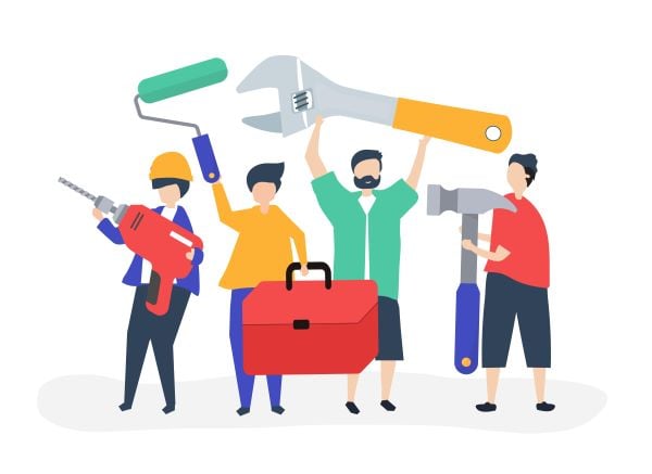 Character illustration of home improvement concept Freepik