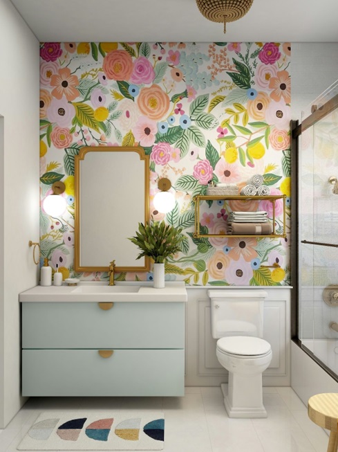 Colorful bathroom