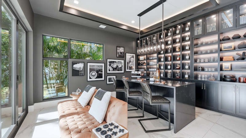 Inside a $3.1M Lakewood Ranch Home Designed Around a Speakeasy-Inspired Bourbon Room