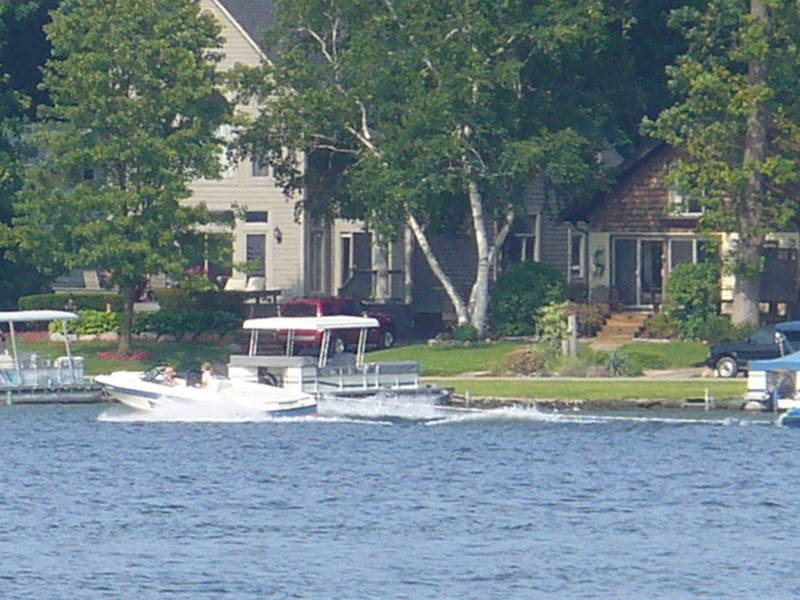 Motor boating on Sylvan Lake in Waterford