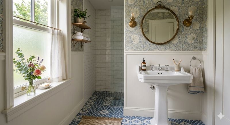 Clever Ways To Give Your Small Bathroom Some Pop And Make It Look Larger