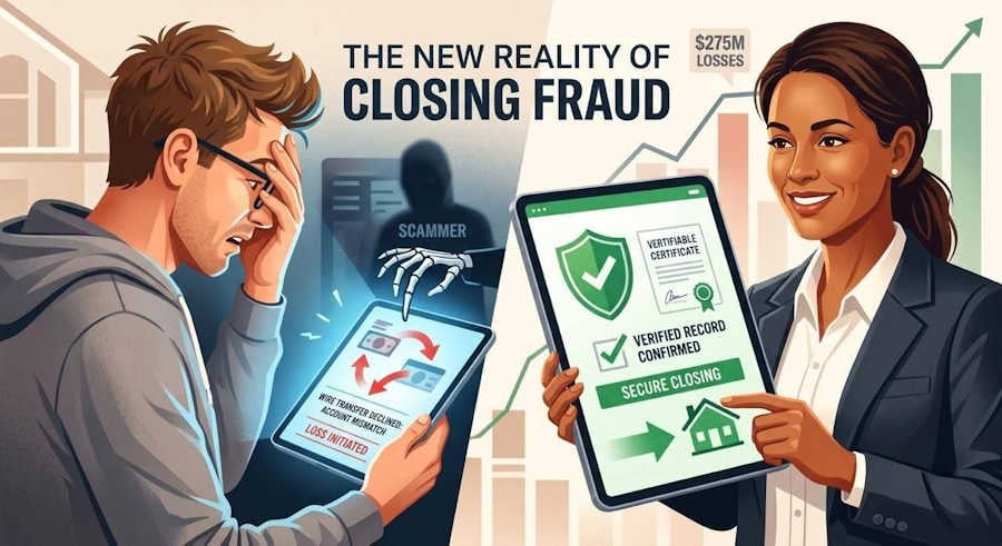 Real Estate Fraud Losses Hit $275M in 2025. Verifiable Documents Are the Defense Wire Instructions Aren't