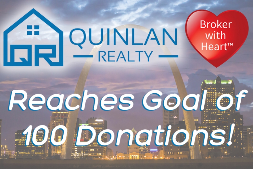 Quinlan Realty Reaches Goal of 100 Donations Before Year&#039;s End