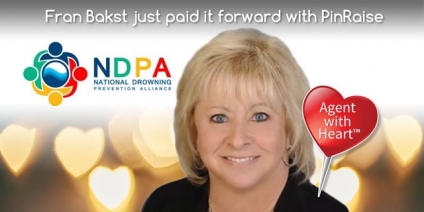 Real Estate Professional Fran Bakst Makes Her Agent with Heart Donation Debut with a Donation to the National Drowning Prevention Alliance Inspires Client to Give Back, Too