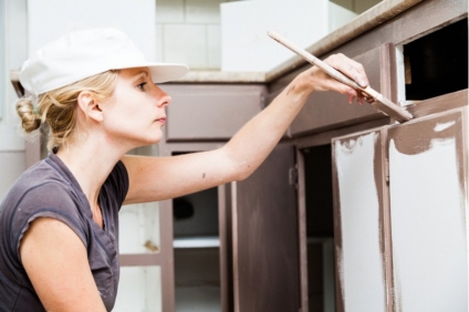 How To Paint Laminate Kitchen Cabinets Without Quitting Halfway Through